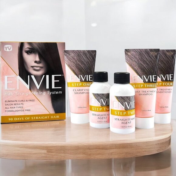 ENVIE Hair Straightening System Keratin Treatment Single Application Salon Kit